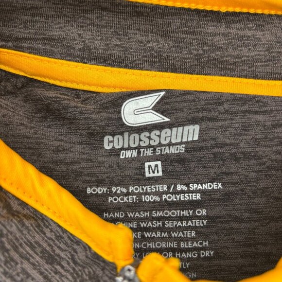 MIZZOU Performance 1/4 Zip Mens M Gray Gold Long Sleeve Stretch - Picture 7 of 7